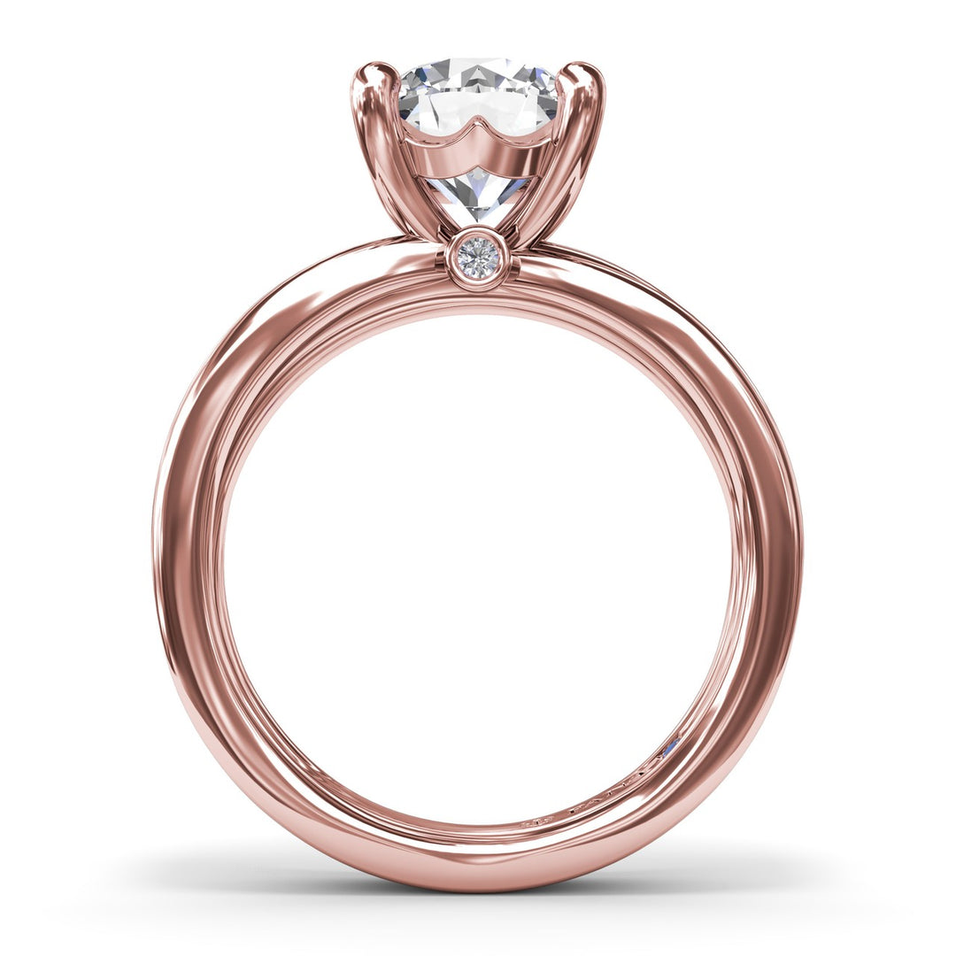 Twisted Triple Row Two-Toned Diamond Engagement Ring