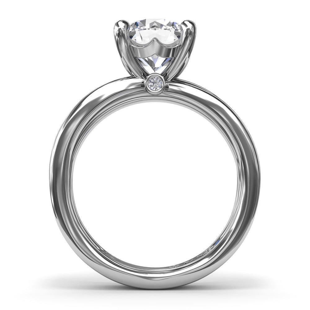 Twisted Triple Row Two-Toned Diamond Engagement Ring