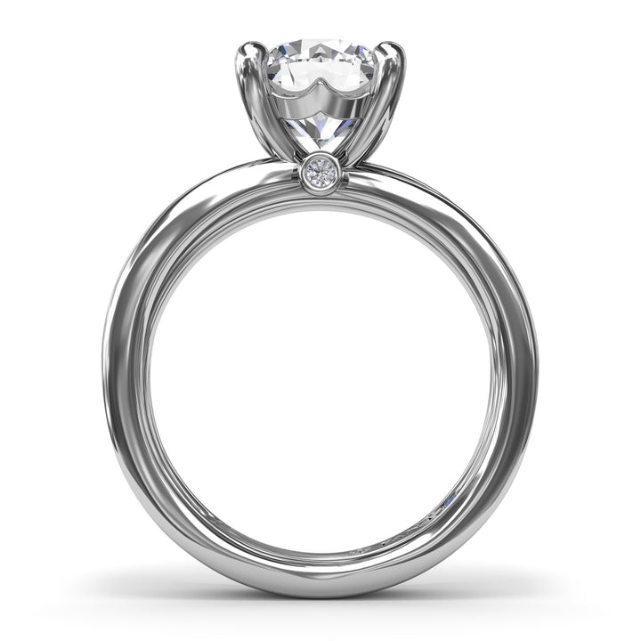 Twisted Triple Row Two-Toned Diamond Engagement Ring