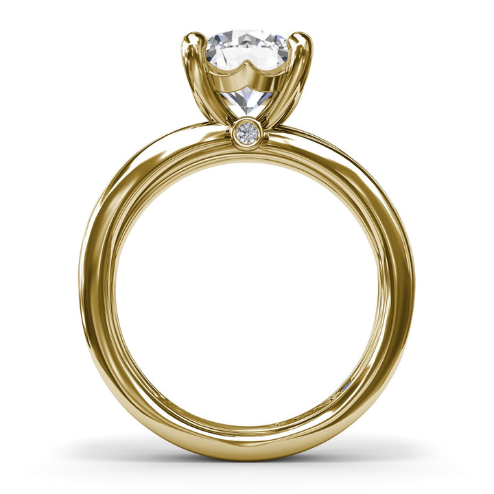 Twisted Triple Row Two-Toned Diamond Engagement Ring