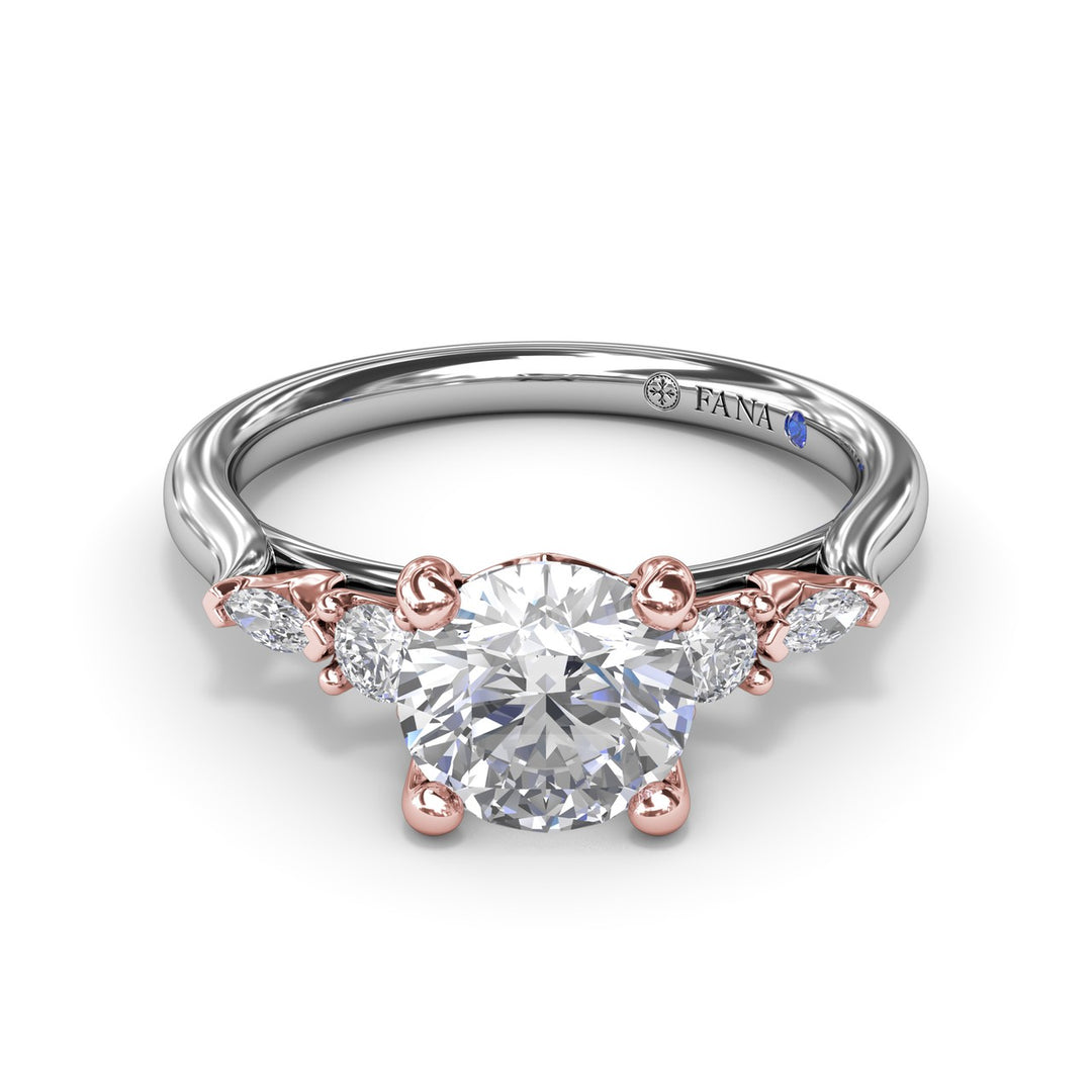 Delicate Round Diamond Engagement Ring