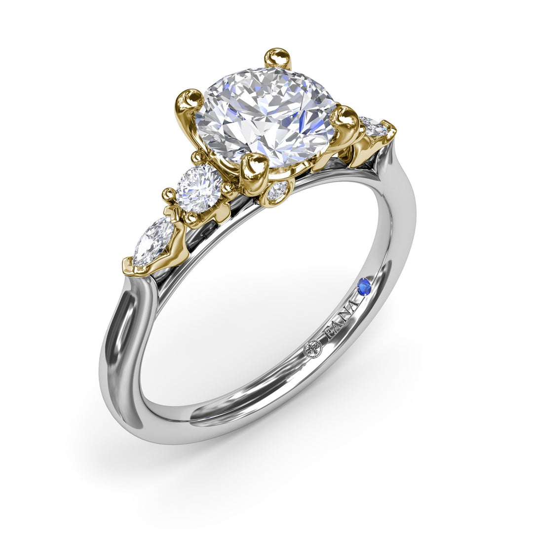 Delicate Round Diamond Engagement Ring