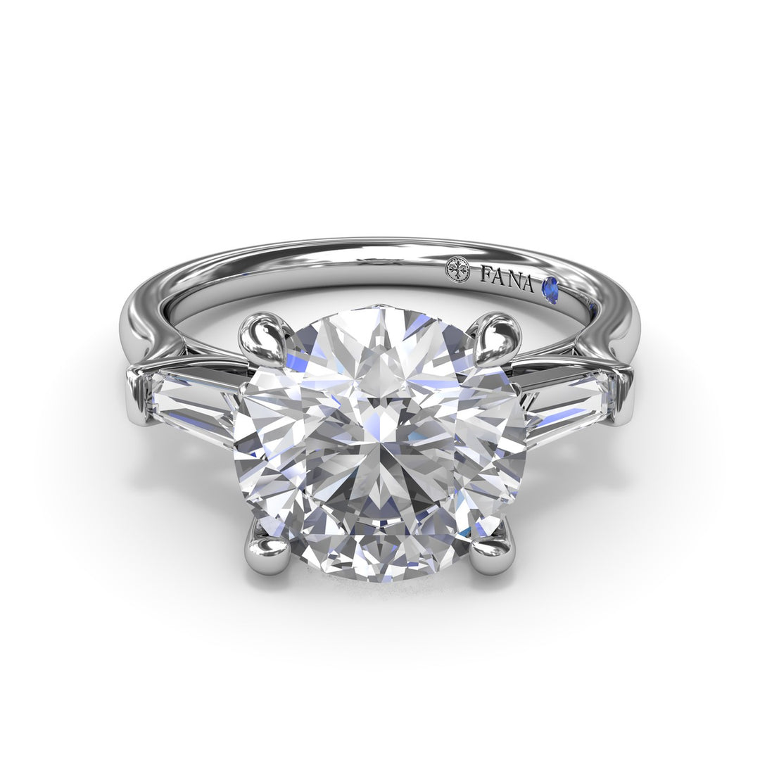 Tapered Baguette Diamond Engagement Ring