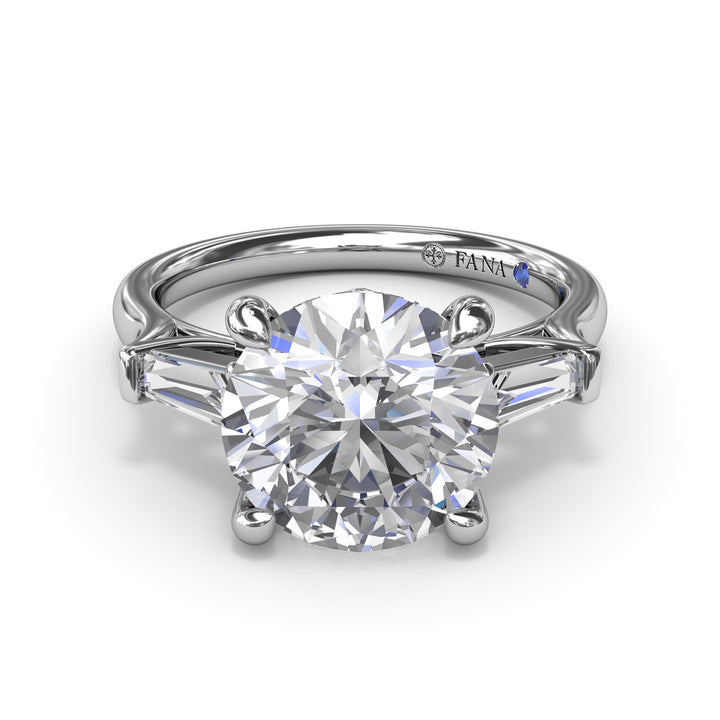 Tapered Baguette Diamond Engagement Ring