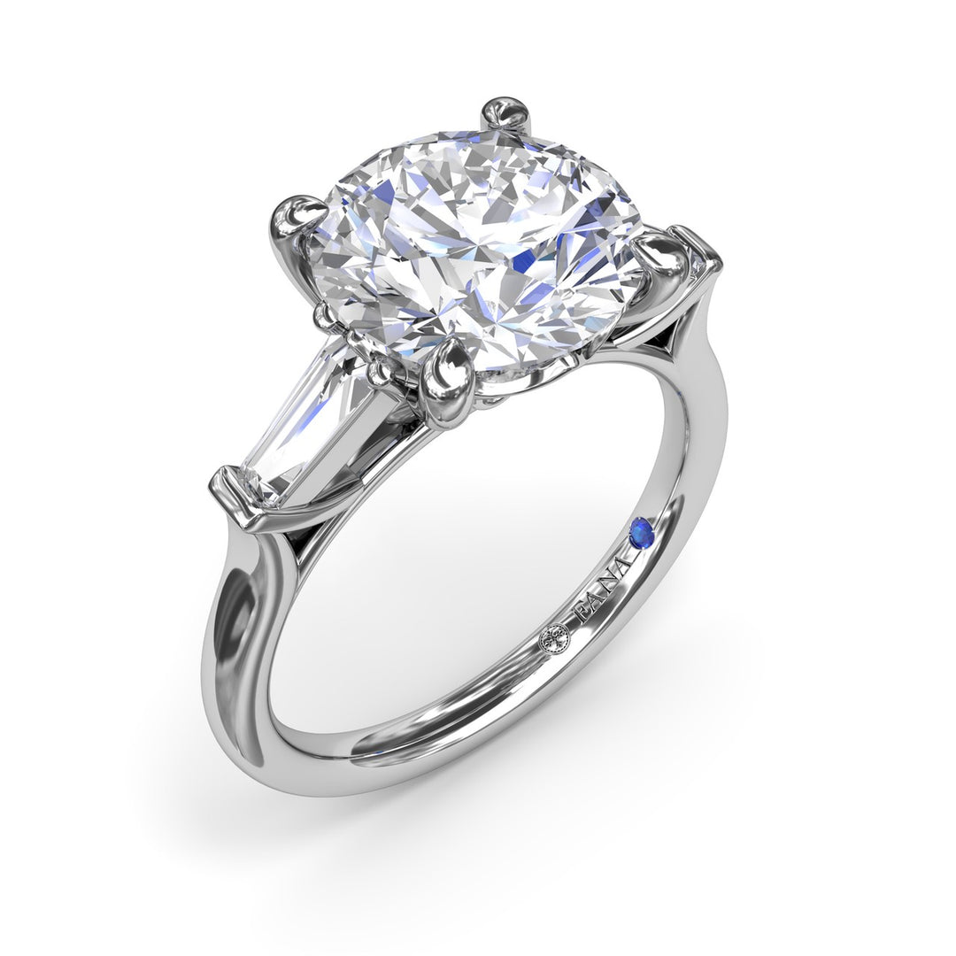 Tapered Baguette Diamond Engagement Ring