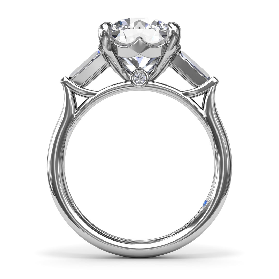 Tapered Baguette Diamond Engagement Ring