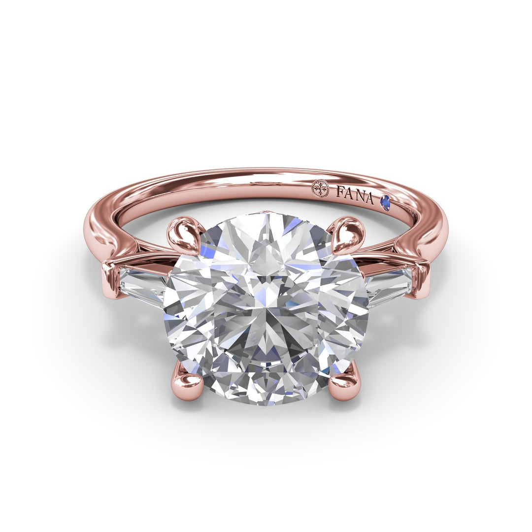 Tapered Baguette Diamond Engagement Ring