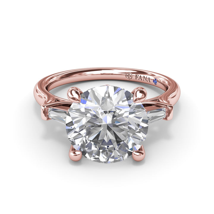 Tapered Baguette Diamond Engagement Ring