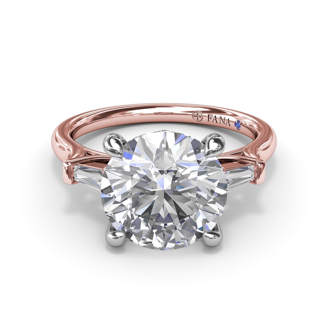 Tapered Baguette Diamond Engagement Ring