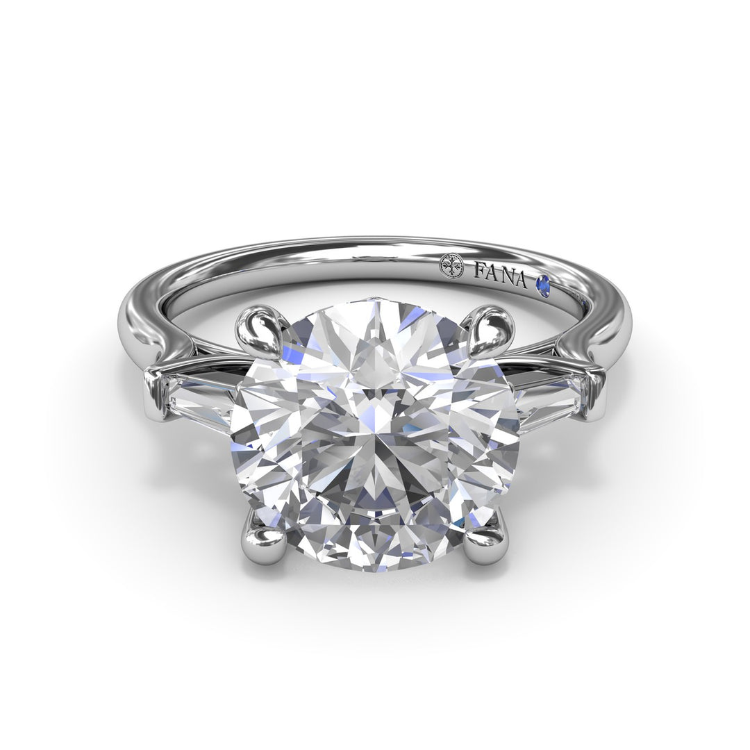 Tapered Baguette Diamond Engagement Ring