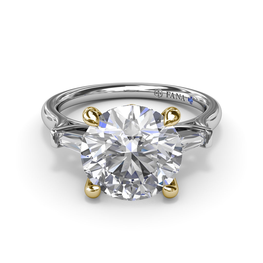 Tapered Baguette Diamond Engagement Ring