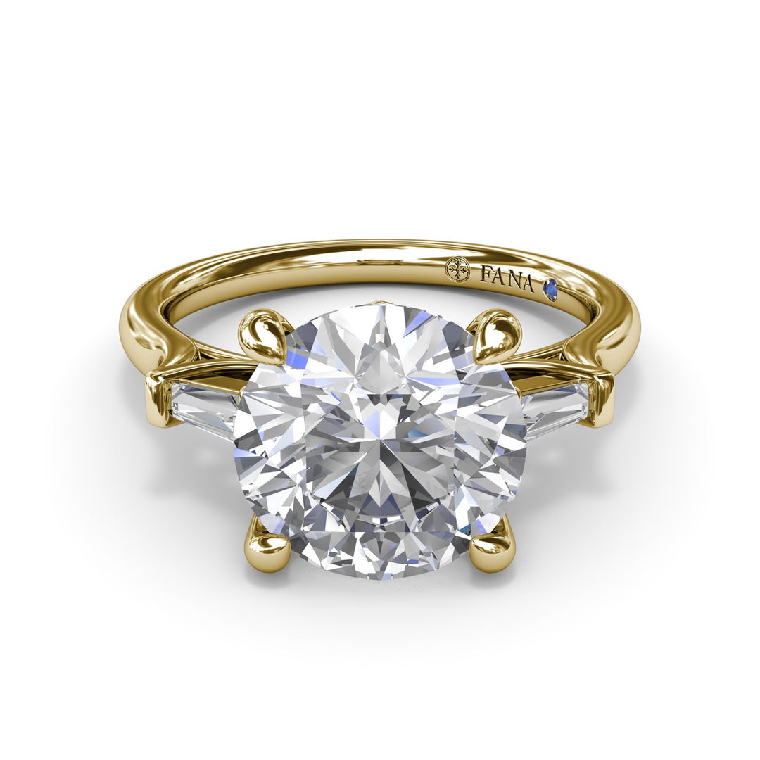 Tapered Baguette Diamond Engagement Ring