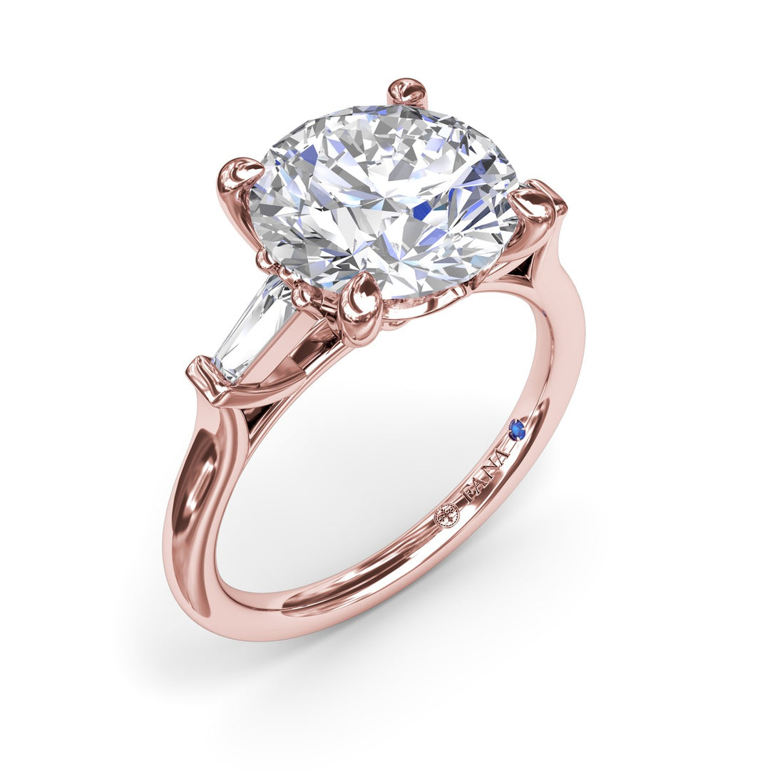 Tapered Baguette Diamond Engagement Ring