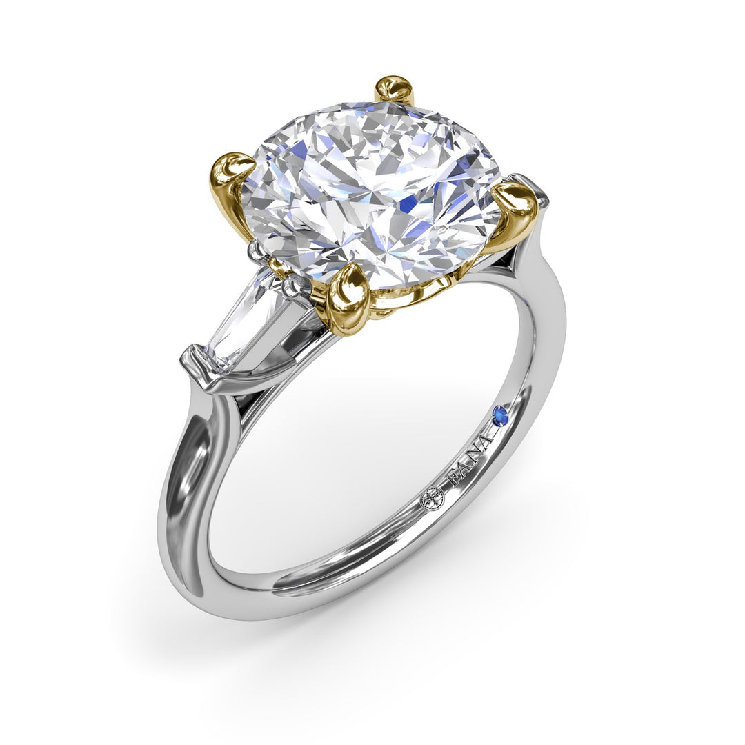 Tapered Baguette Diamond Engagement Ring