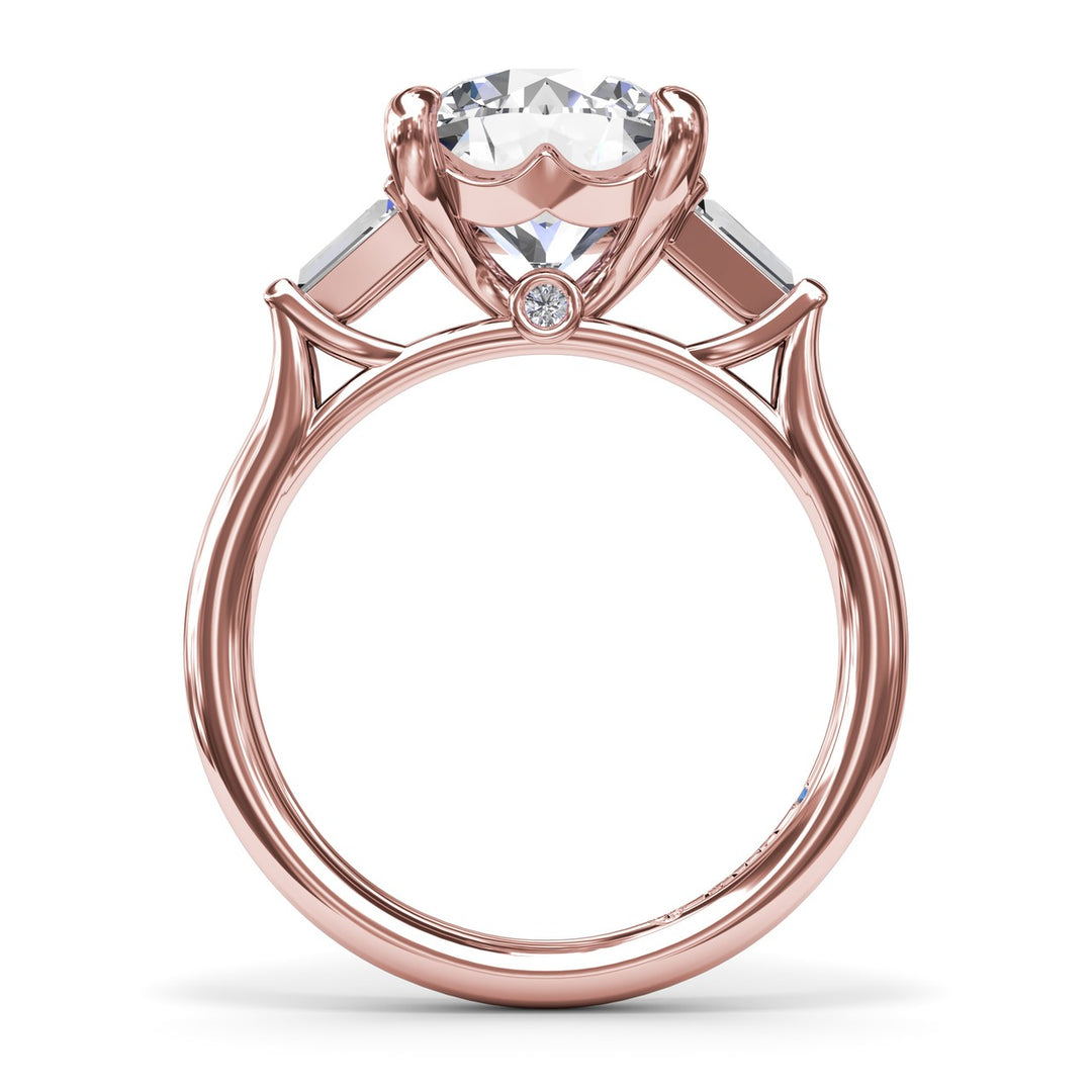 Tapered Baguette Diamond Engagement Ring