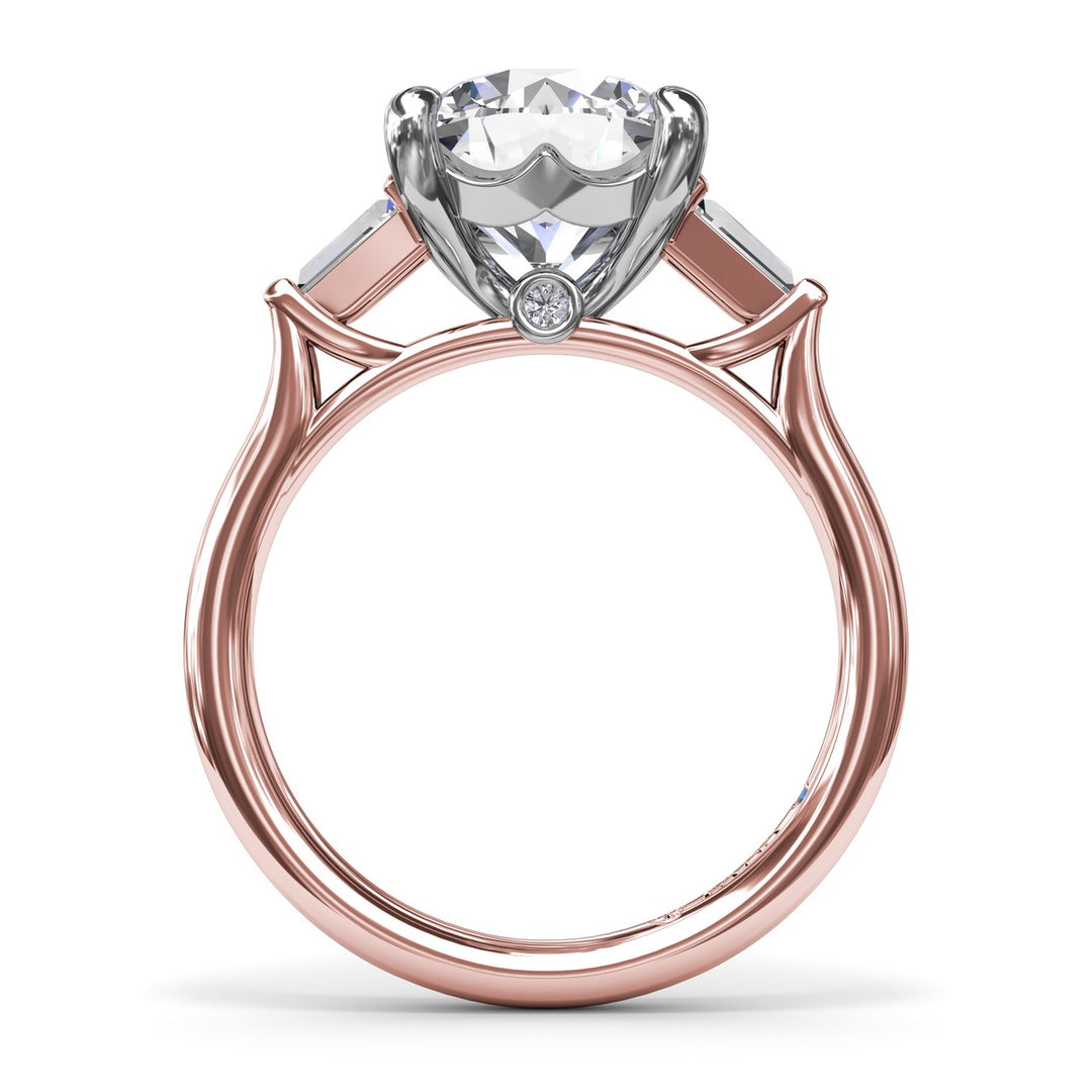 Tapered Baguette Diamond Engagement Ring