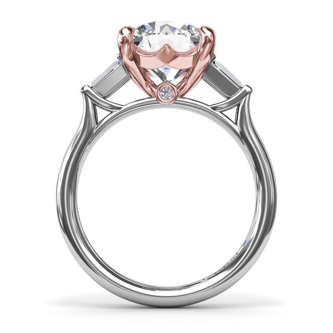 Tapered Baguette Diamond Engagement Ring