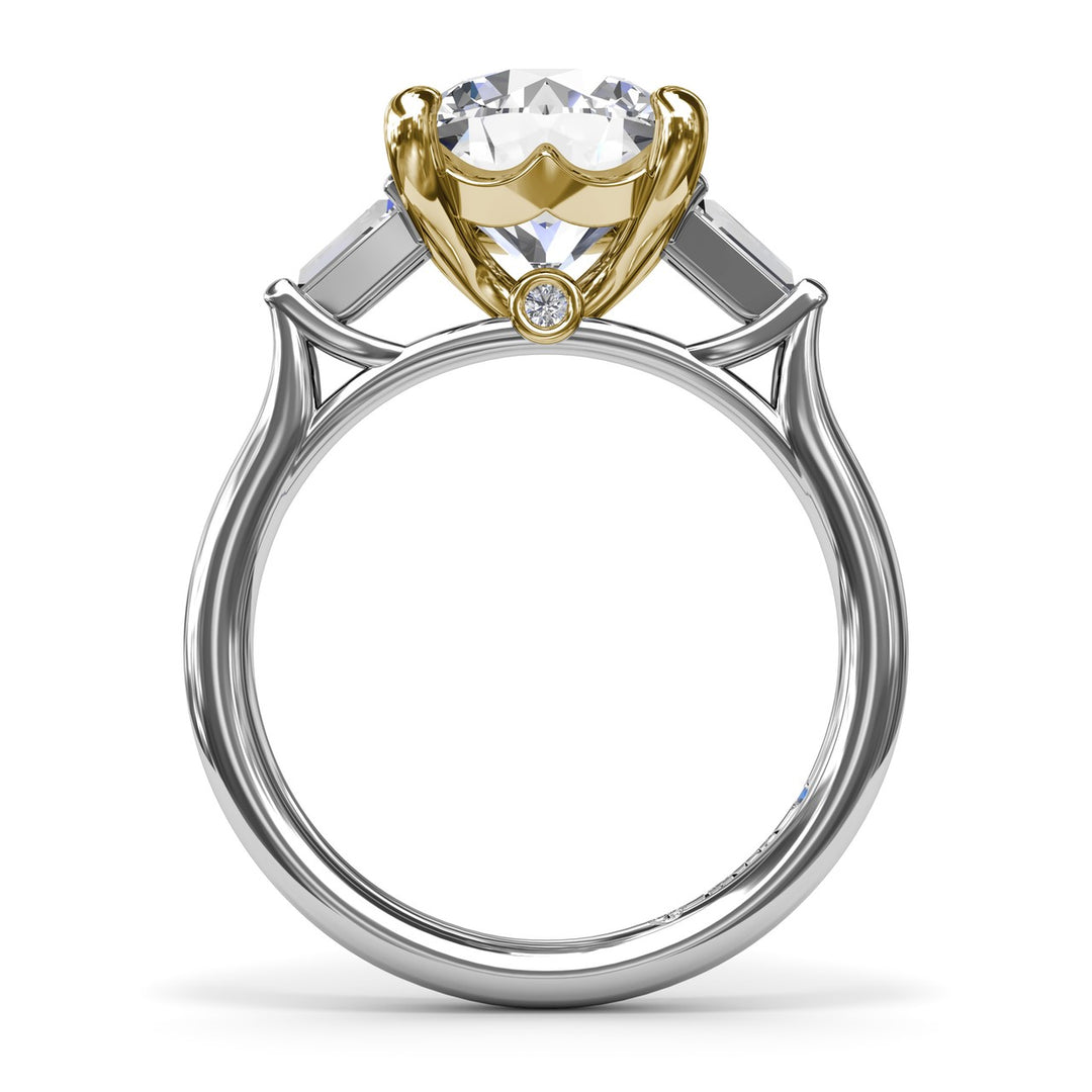 Tapered Baguette Diamond Engagement Ring