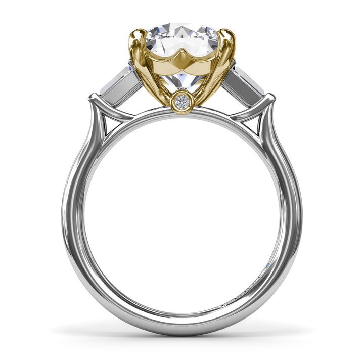 Tapered Baguette Diamond Engagement Ring