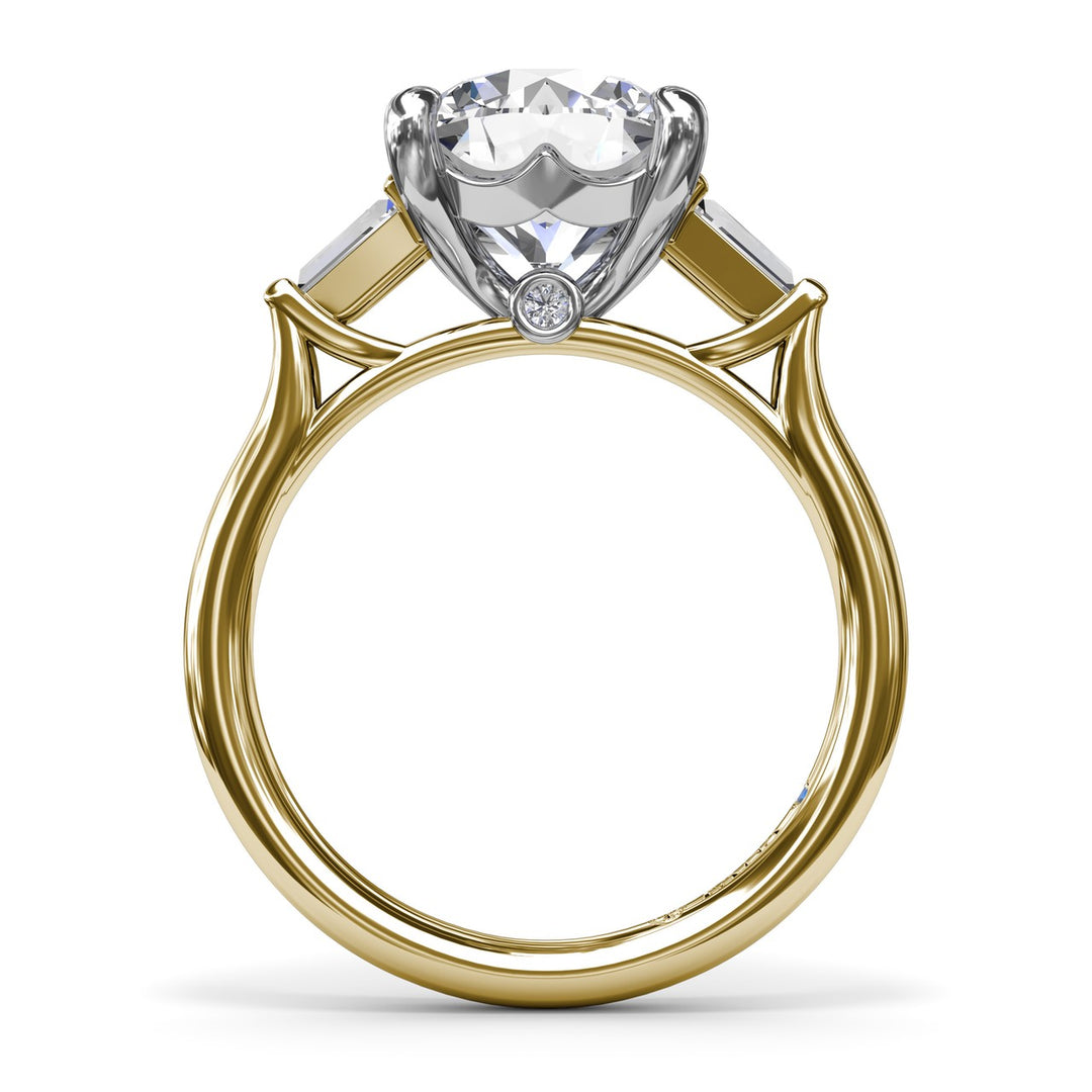 Tapered Baguette Diamond Engagement Ring