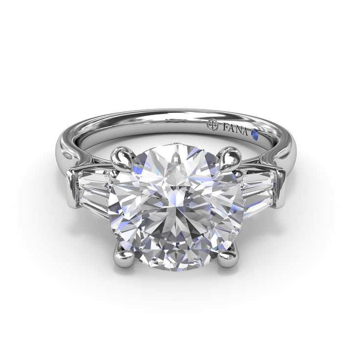 Double Tapered Baguette Diamond Engagement Ring