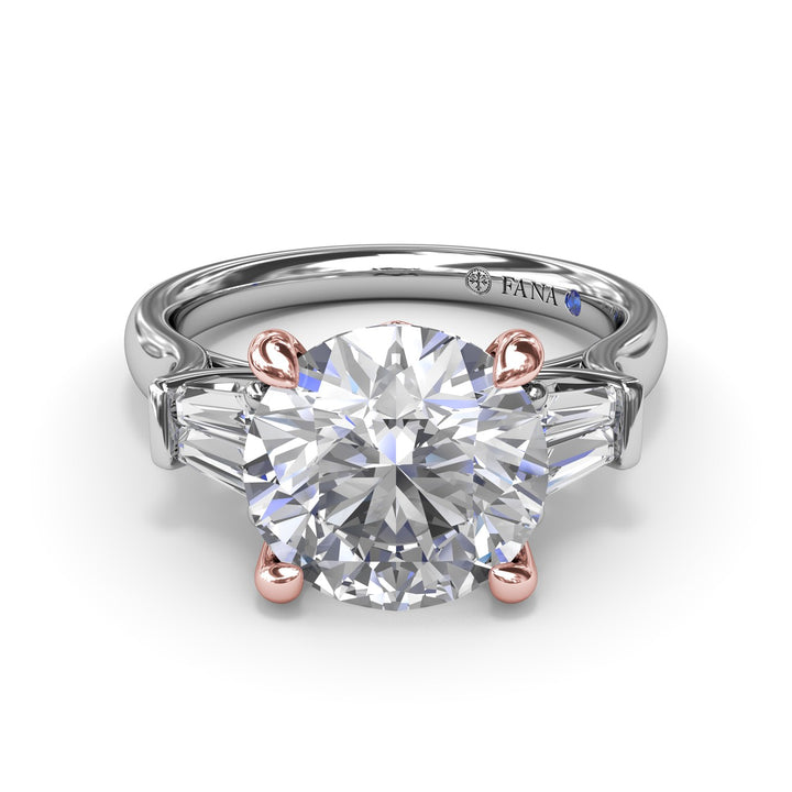 Double Tapered Baguette Diamond Engagement Ring