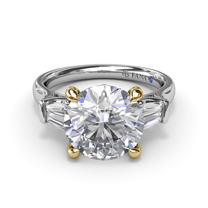 Double Tapered Baguette Diamond Engagement Ring