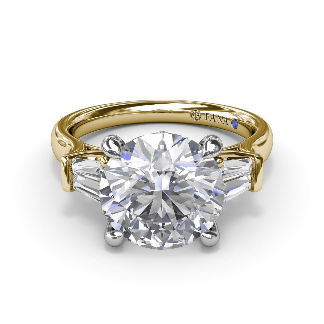Double Tapered Baguette Diamond Engagement Ring