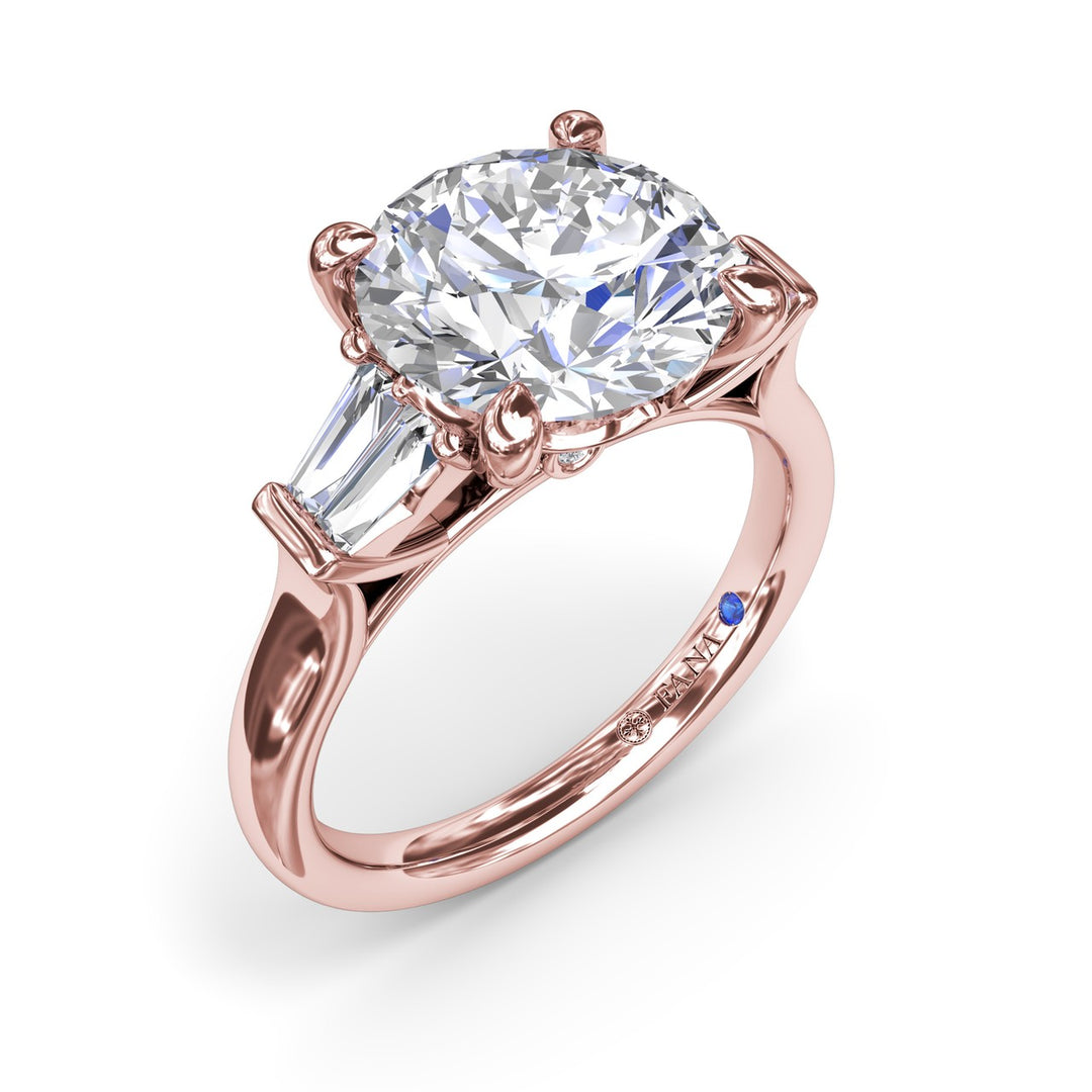 Double Tapered Baguette Diamond Engagement Ring