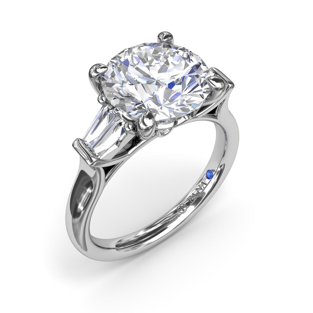 Double Tapered Baguette Diamond Engagement Ring