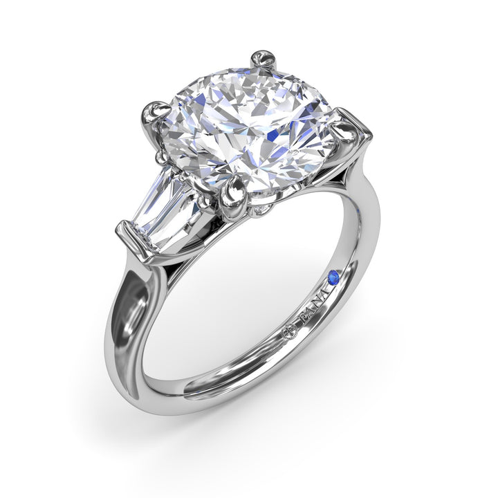 Double Tapered Baguette Diamond Engagement Ring