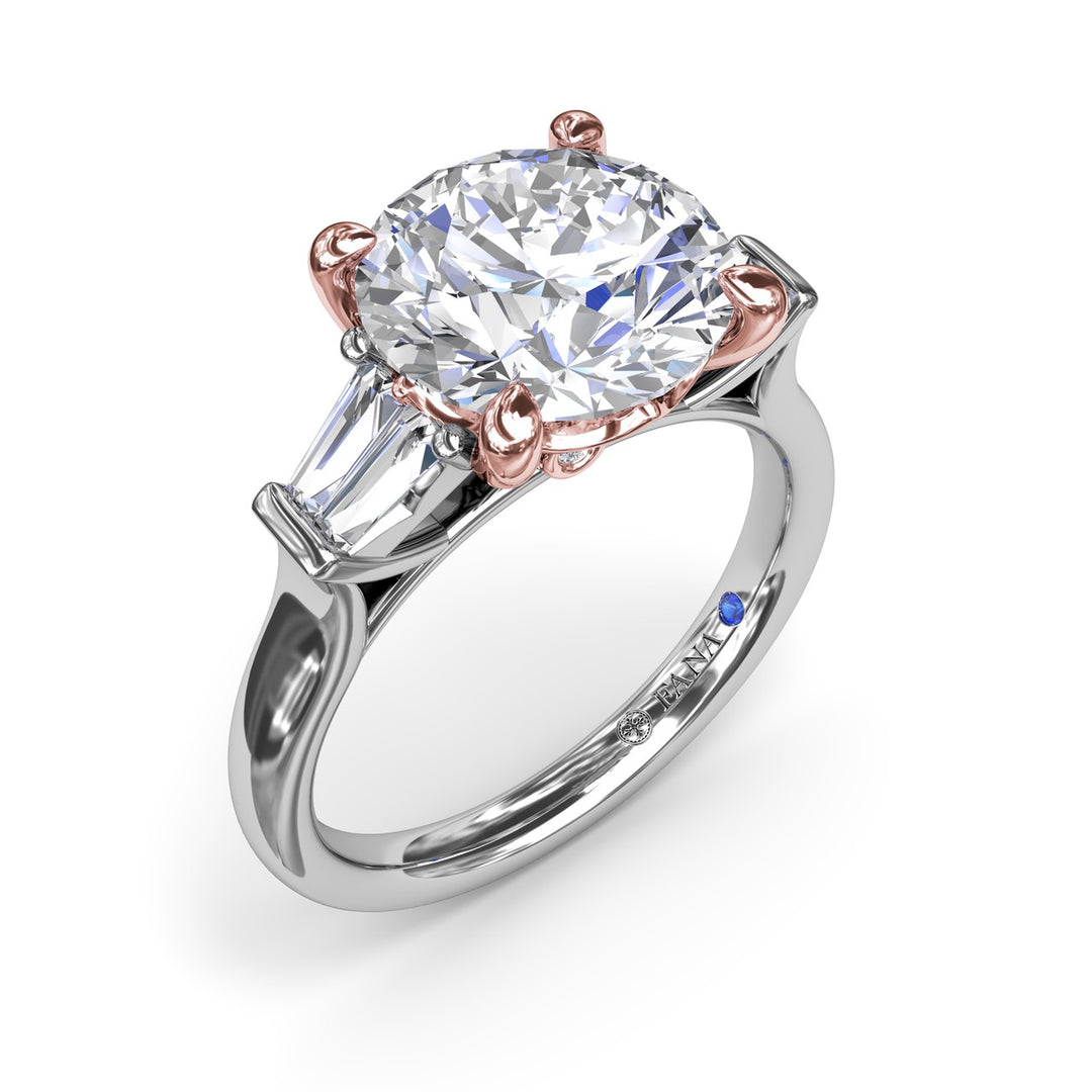 Double Tapered Baguette Diamond Engagement Ring