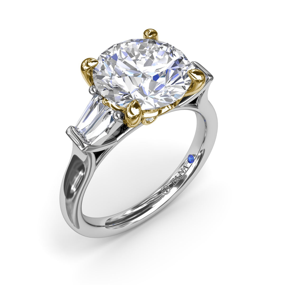 Double Tapered Baguette Diamond Engagement Ring