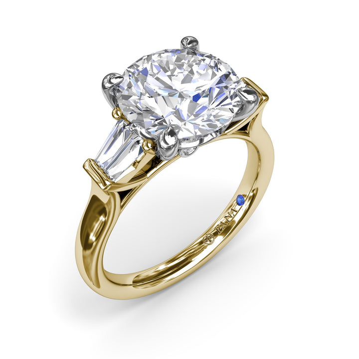Double Tapered Baguette Diamond Engagement Ring
