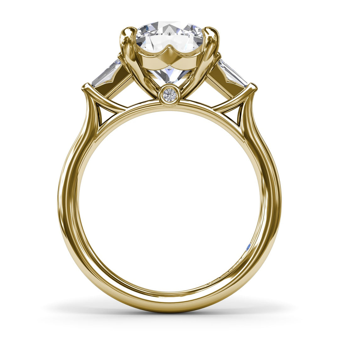Double Tapered Baguette Diamond Engagement Ring