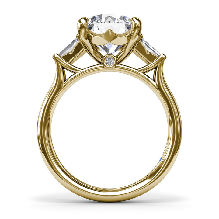 Double Tapered Baguette Diamond Engagement Ring