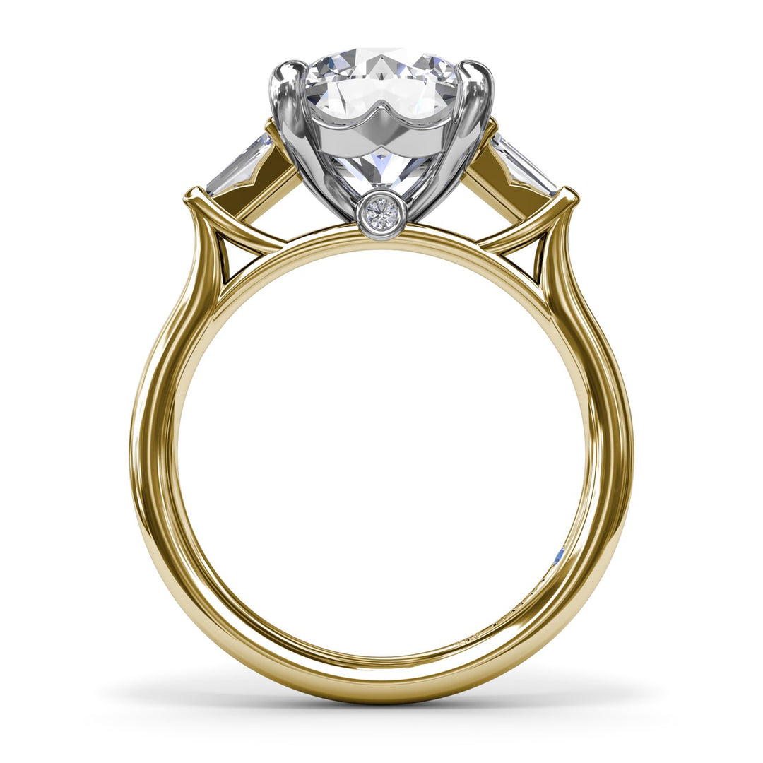 Double Tapered Baguette Diamond Engagement Ring