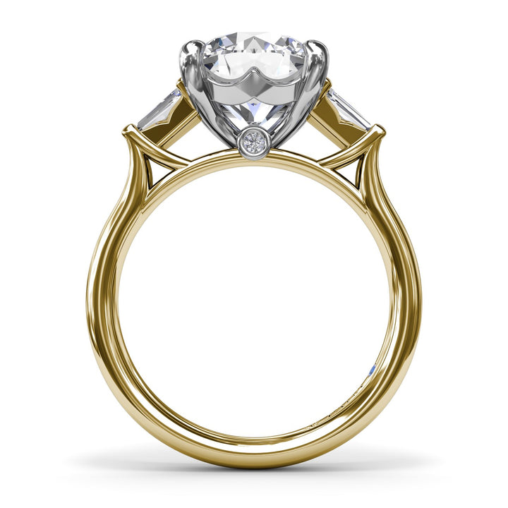 Double Tapered Baguette Diamond Engagement Ring