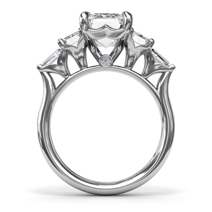 Bold Five-Stone Emerald-Cut Diamond Engagement Ring