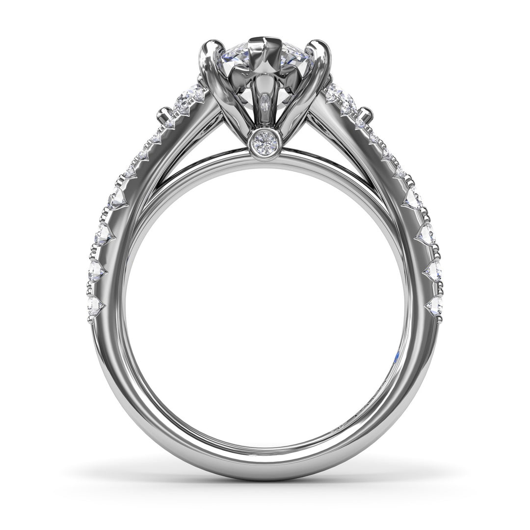 Split Shank Marquise Diamond Engagement Ring