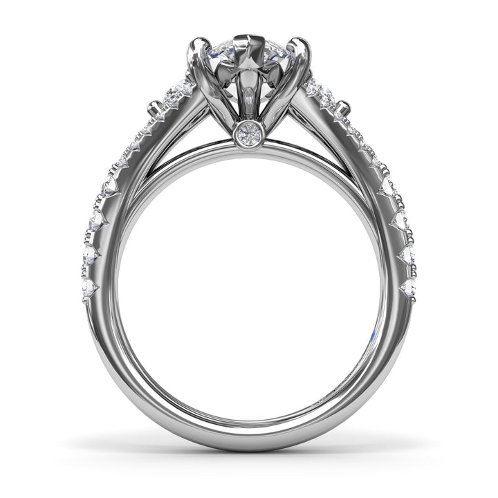 Split Shank Marquise Diamond Engagement Ring