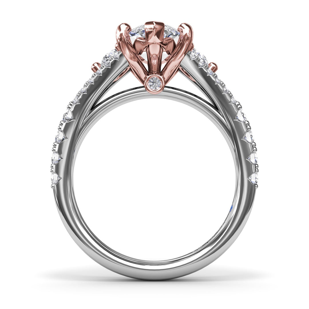 Split Shank Marquise Diamond Engagement Ring