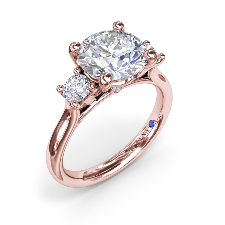 Three-Stone Round Diamond Engagement Ring