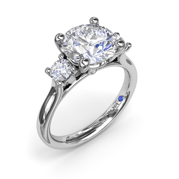 Three-Stone Round Diamond Engagement Ring