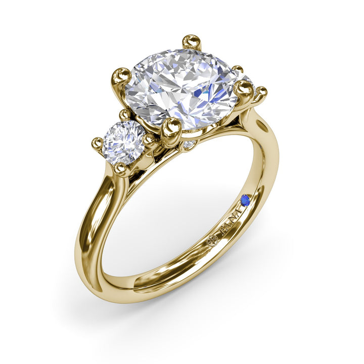 Three-Stone Round Diamond Engagement Ring