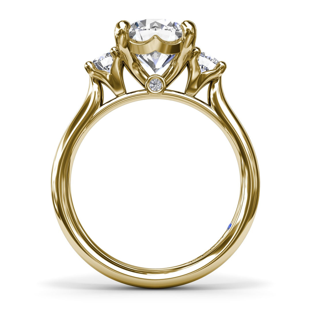 Three-Stone Round Diamond Engagement Ring