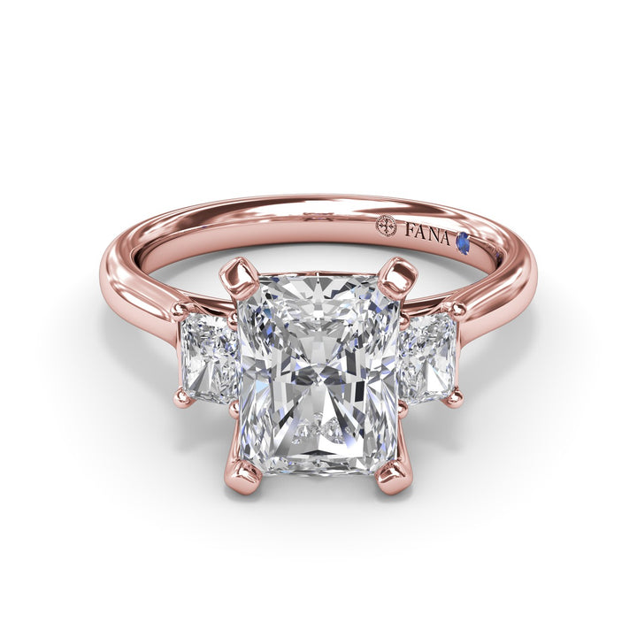 Three-Stone Radiant Engagement Ring
