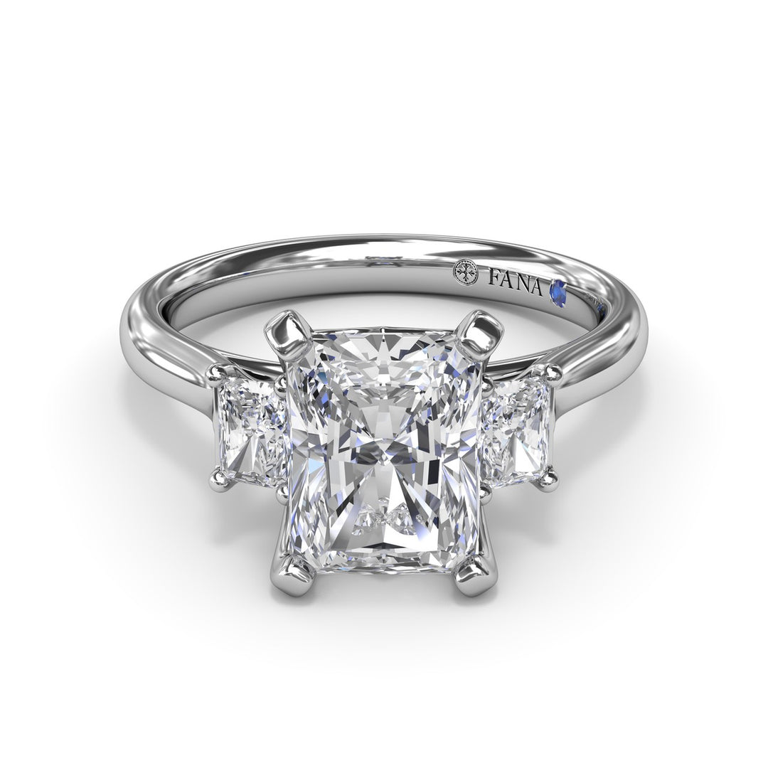 Three-Stone Radiant Engagement Ring