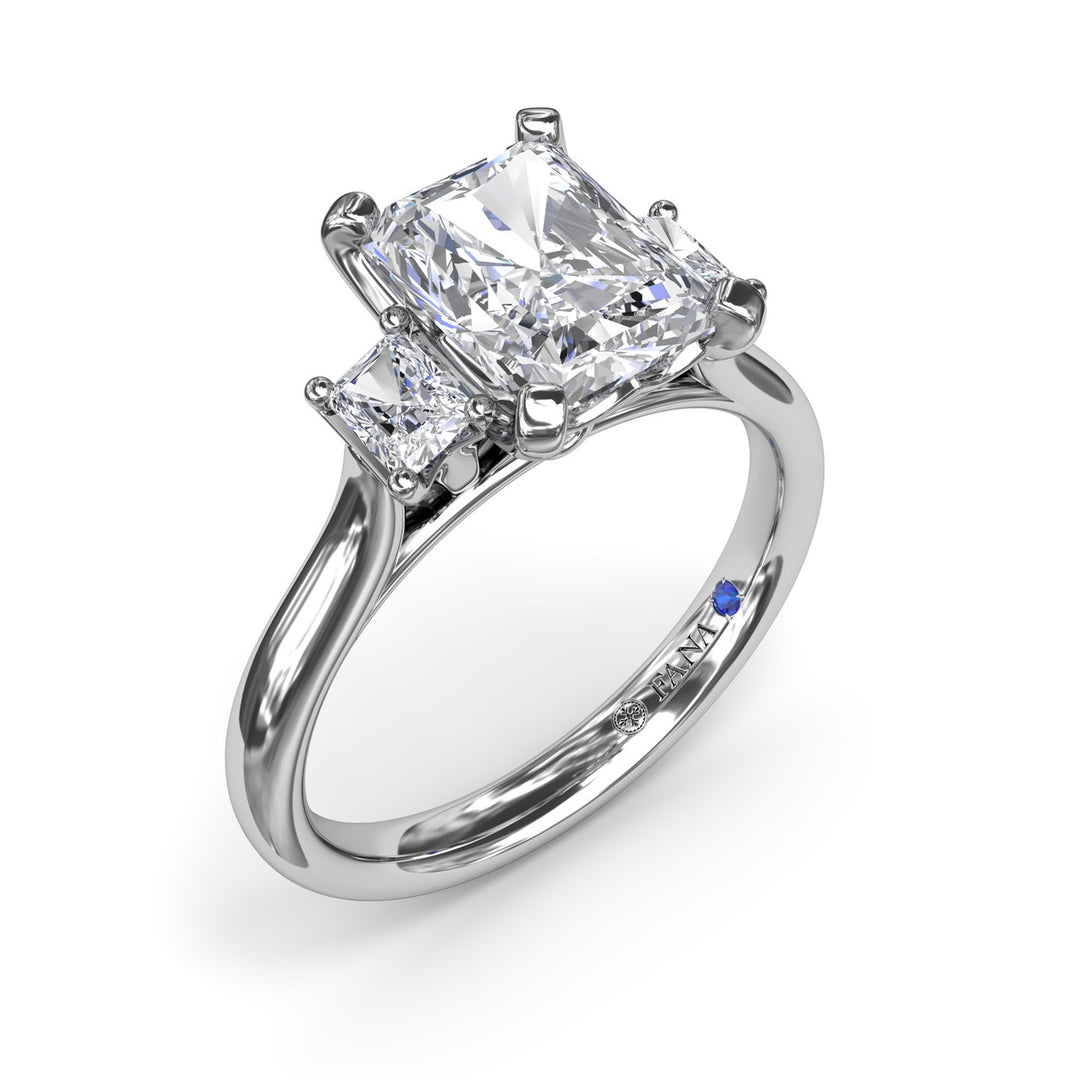 Three-Stone Radiant Engagement Ring