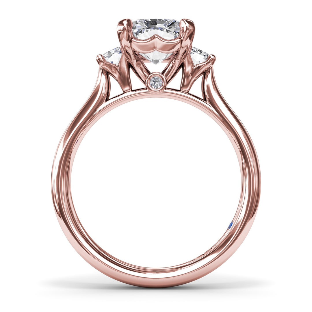 Three-Stone Radiant Engagement Ring